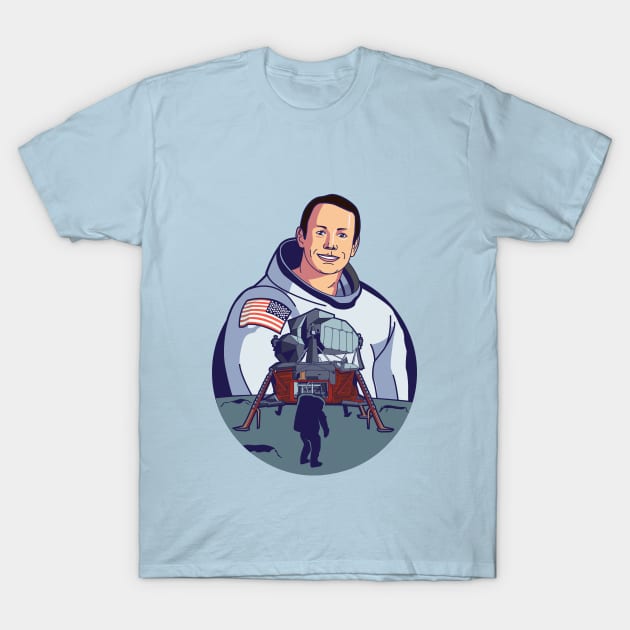 Neil Armstrong first man on the moon T-Shirt by JaLand